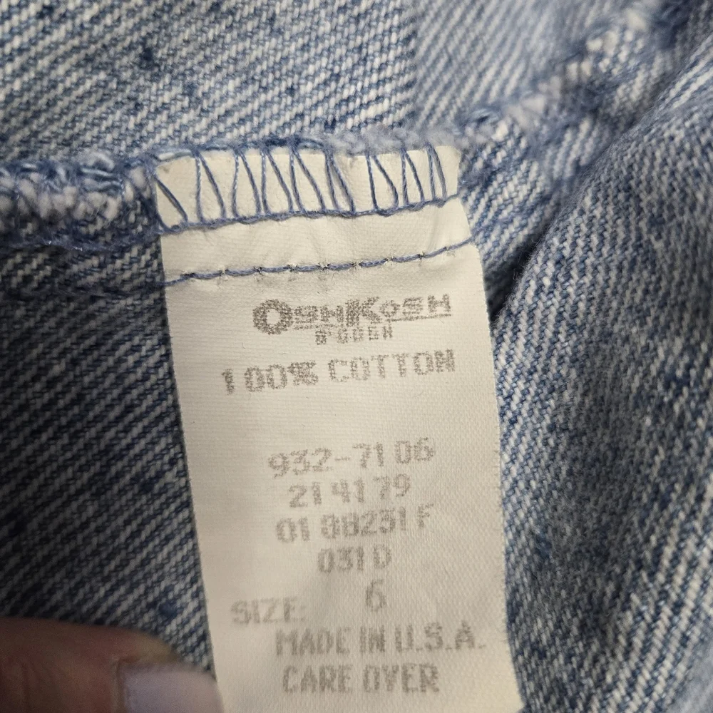 Vintage 1990s OshKosh B'Gosh classic blue denim jean overall dress
